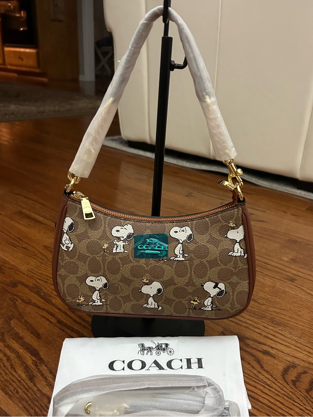 Coach x Peanuts Snoopy Signature Nolita 19 Shoulder Bag Crossbody